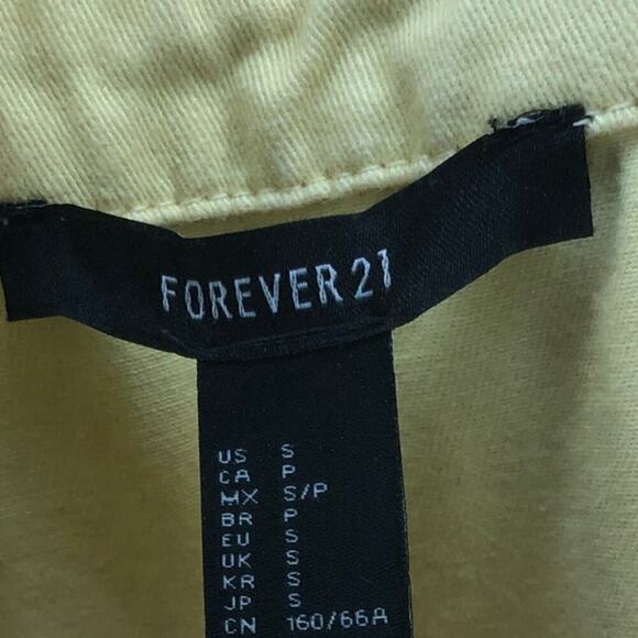 Forever 21 Patch Graphic Utility Jumpsuit Women's Size S Motor House NYC Yellow - Picture 6 of 8